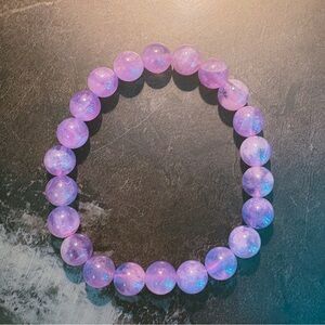 lavender amethyst / rose de france amethyst bracelet